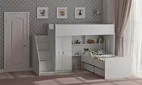 Двухъярусная кровать Легенда Кровати без механизма Белый