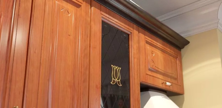 Кухня Классика 2 угловая мдф, Коричневый