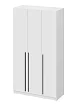 Шкаф распашной трёхстворчатый Берген (Лорена) ШК-1200 с зеркалом (белое дерево), Белый