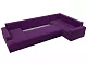 ф13а Угловой диван Мэдисон - П микровельвет фиолетовый подушки черные фиолетовые фото7