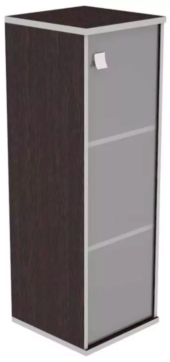 Шкаф средний узкий 1 средняя дверь стекло Style, Бежевый