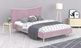 Мягкая кровать Финна 140 дизайн 7 Кровати без механизма Розовый