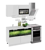 Кухонный гарнитур Фэнтези (Грасс) Белый