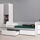 Кровать 80х190 см с ящиками Торонто, Белый