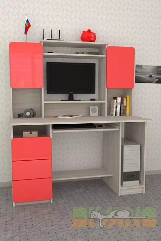 Компьютерный стол Мебелеф-47, Бежевый