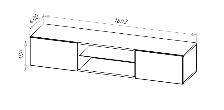 Тумба навесная Point (Поинт) Тип-33, Дуб