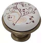 Ручка кнопка мебельная KF01-04 Белый