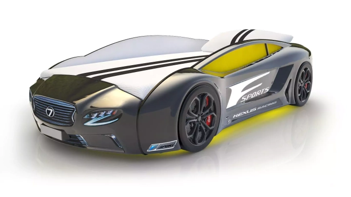 Кровать-машина Roadster Лексус с подъемным механизмом, Черный
