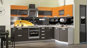 Угловая кухня «Бьюти» Оранжевый