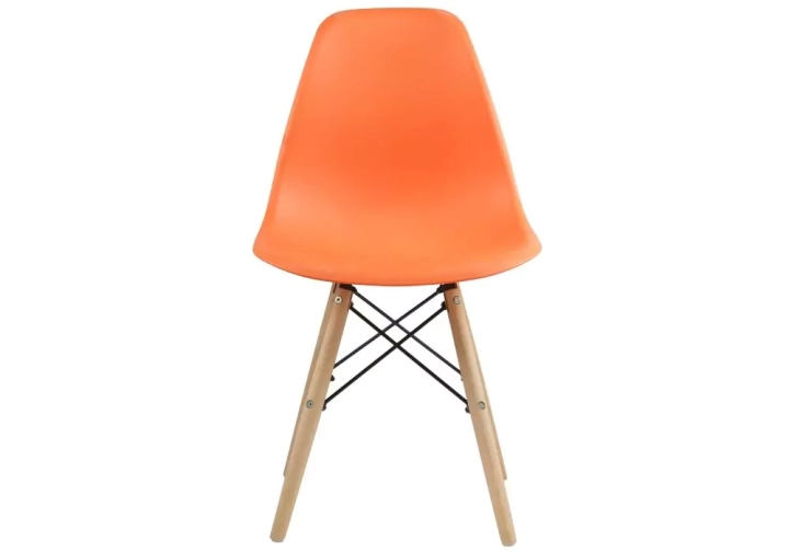 ф208а Стул деревянный Eames PC-015 orange