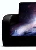 Прямой диван Космос Книжка Черный