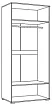 Шкаф двухстворчатый Нэнси, Белый