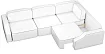 Модульный диван Триумф Лонг Слайд, Белый