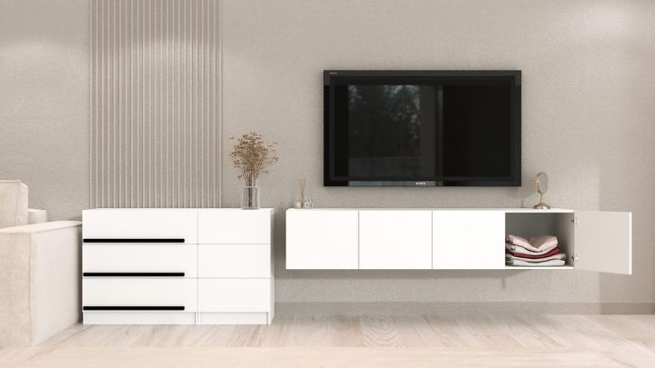 Комплект в гостиную Бастион 3.3 м, Белый