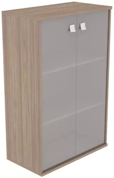 Шкаф средний широкий 2 средние двери стекло Style, Бежевый