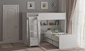 Двухъярусная кровать Легенда Кровати без механизма Белый