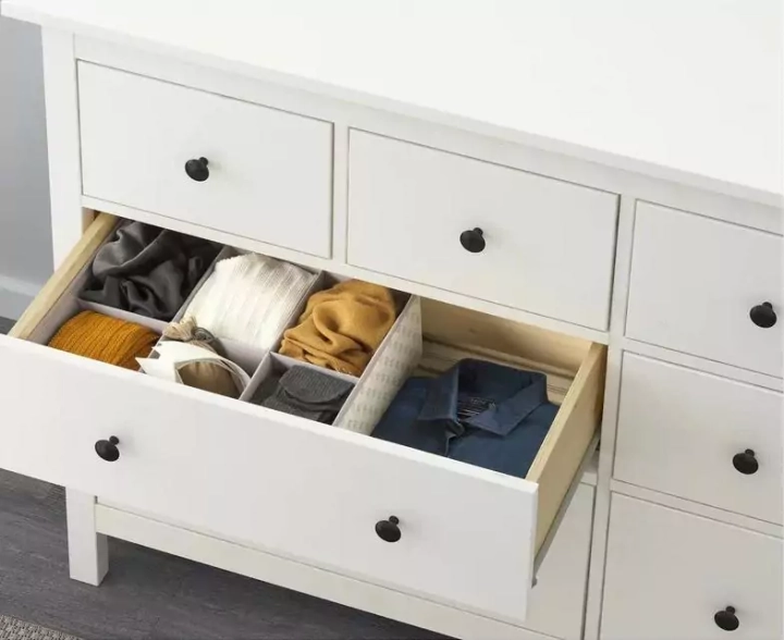 Комод с 8 ящиками HEMNES, Белый