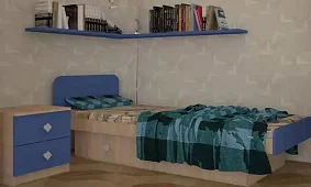 Детская кровать Жили-были Кровати без механизма Синий