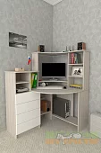 Компьютерный стол угловой Мебелеф-44 Красный