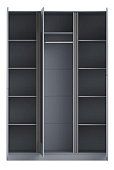 Шкаф распашной Рондело виз 3-дверный с зеркалом 1.5 м Серый