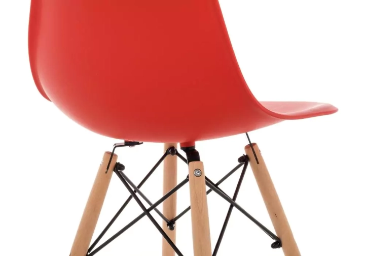 ф208а Стул деревянный Eames PC-015 красный