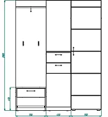 Прихожая Карина глянцевая белая роза 4 Белый 