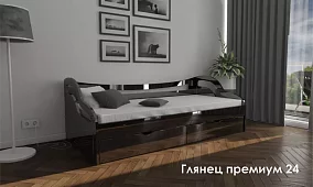 Кровать детская Глянец Кровати без механизма Черный