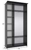 Шкаф-купе Эконом Миллениум 1184х2400х573 Коричневый