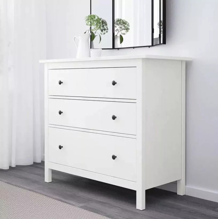 Комод с 3 ящиками HEMNES, Белый