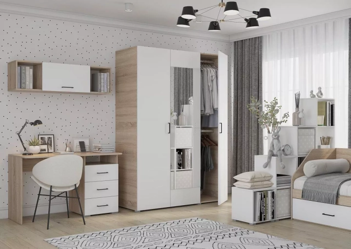 Шкаф Квадро 3-х ств 1500, Белый