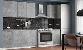 Кухня Лион 1,8 м (Ателье светлое) Серый