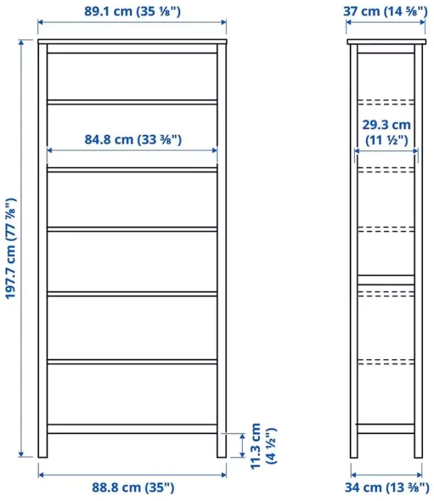 Стеллаж HEMNES, Белый