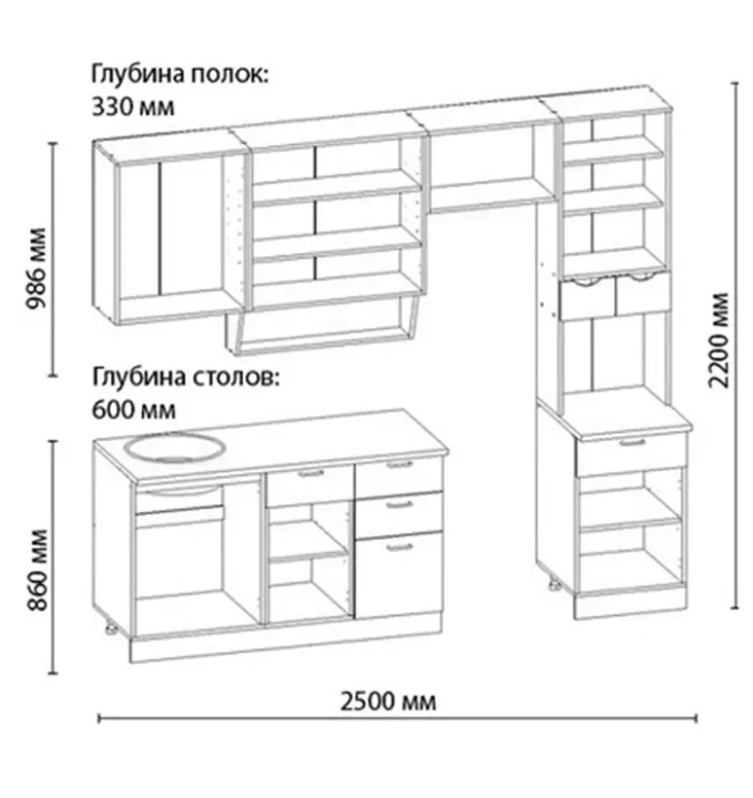 Кухня Сакура 4 мдф глянец на заказ, Бежевый