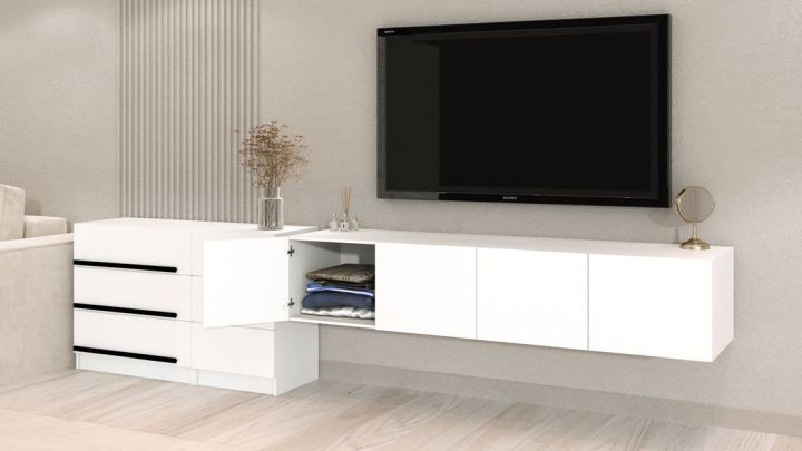 Комплект в гостиную Бастион 3.3 м, Белый