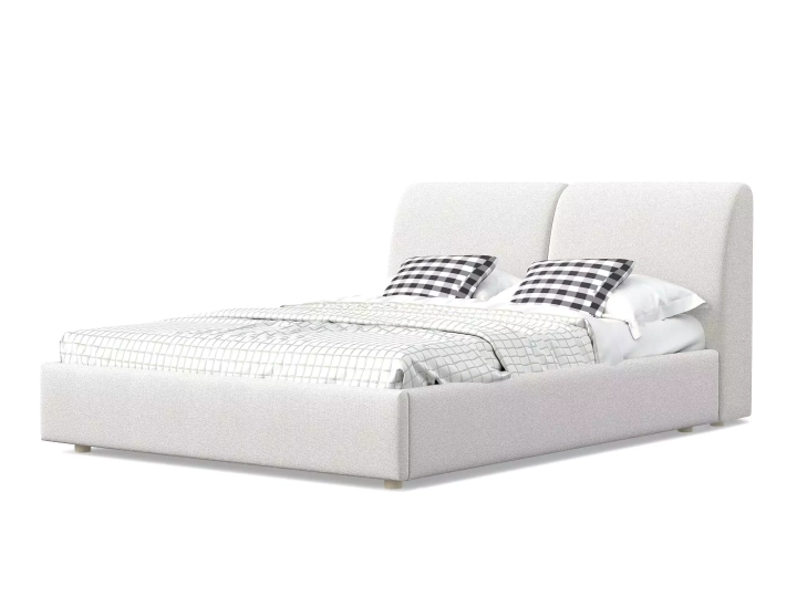 ф327а Мягкая кровать Бекка (белая)
