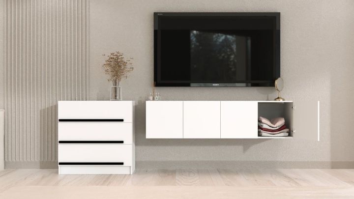 Комплект в гостиную Бастион 2.4 м, Белый