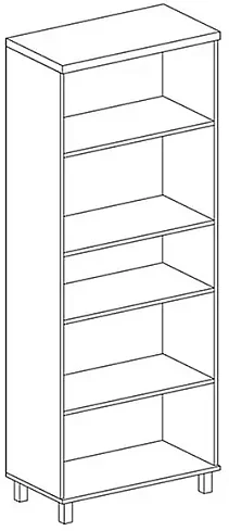 Стеллаж высокий широкий Фёст, Коричневый