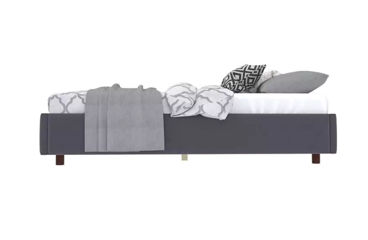 Мягкая кровать SleepBox 160 без изголовья, Серый