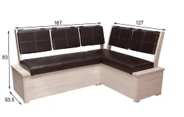 Кухонный уголок Квадро Без механизма Коричневый 