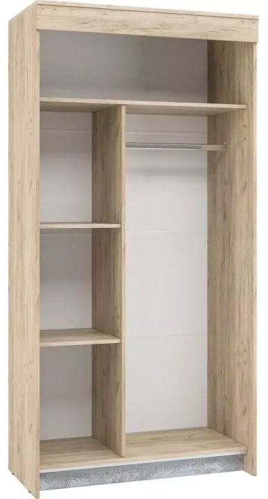 Шкаф-купе Бассо 1.0 м (дуб крафт серый/бетонный камень), Серый