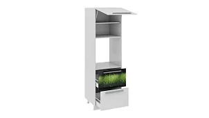 Шкаф пенал под бытовую технику с 2-мя ящиками Фэнтези (Грасс) Белый 