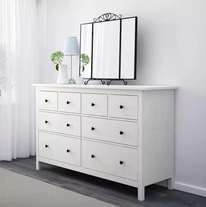 Комод с 8 ящиками HEMNES, Белый