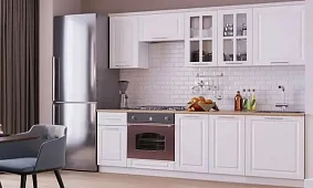 Кухня Белла 2,4 м (Акация белая) Белый