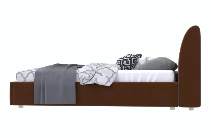 ф327а Мягкая кровать Бекка (коричневая)