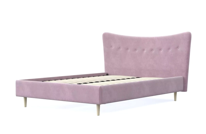 Мягкая кровать Финна 140 дизайн 7, Розовый