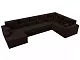 Угловой диван Мэдисон - П микровельвет коричневый фото4