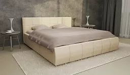 Кровать двуспальная Афина с ПМ бежевая